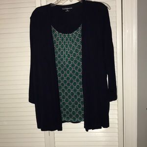 Croft and Barrow ladies 2-n-1 cardigan top